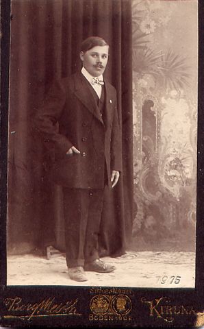 Alfred_Kruuka_1895-1950.jpg - Alfred Kruuka, 1895 - 1950. Alfred var son till Niemen Pekka och var bosatt i Kiruna.