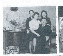image064.jpg -  Marias dotter Malin 1905-1972 sitter här med sin man Oskar Zakrisson 1897-1959 och barnen Bo och Karin. Bilden hemma hos Malin och Oskar 1947 när Oskar fyller 50 år. 1947 föds sonen Jan Olov är inte med. Han kanske föds senare på året. Bo hade bilverkstad i Vittangi för att senare flytta till Canada med sin hustru Maj Britt Mella från Lainio. Bo dog i Canada.
