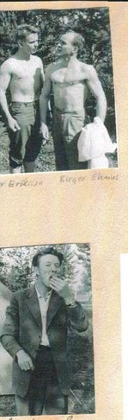 image122.jpg -  Bildlån John Ivar Andersson Festplatsen i Tärendö Övre bilden Birger Ericsson och Birger Elenius Nedan Gunnar Eriksson. Tältet uppsatt bakom. Ej samma år som bilden ovan. Båda 1960-tal.